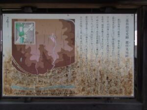 鹿伏兎城跡の説明板