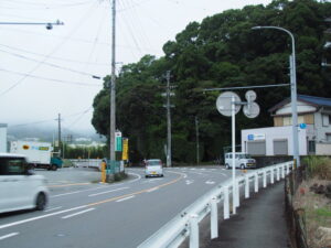 高張提灯が並ばなかった6月22日、赤崎神社前