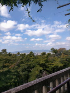 清水寺からの望む京都タワー