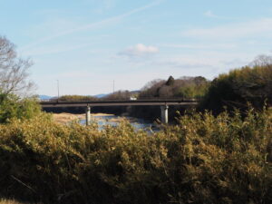 櫛田川に架かる松阪多気橋の遠望