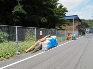 露店の準備（鳥羽の赤崎祭り）