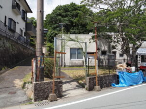 赤崎祭りの運営本部付近