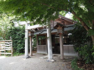 今年も茅の輪が立てられない世木神社（伊勢市吹上）