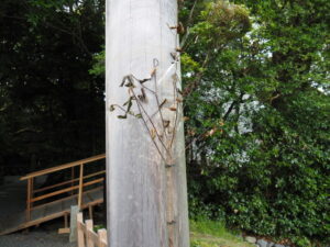 修繕工事中の葭原神社（皇大神宮 末社）