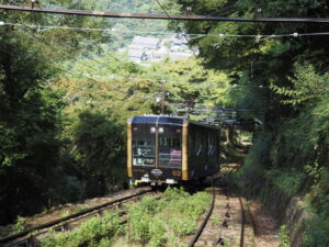 ケーブルカー（叡山ケーブル）からの眺め