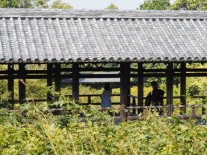 方丈から望む通天橋と臥雲橋（東福寺）