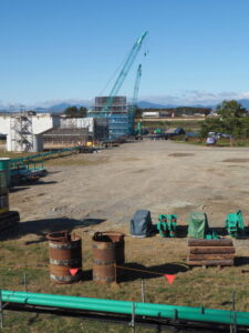 宮川橋の架替工事現場