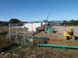 宮川橋の架替工事現場