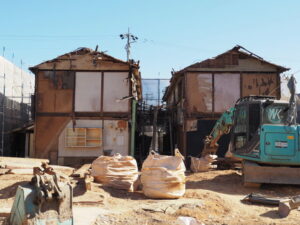 宮町名店街の解体工事