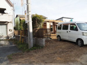 更地となったお稲荷さん（伊勢市一之木3丁目）