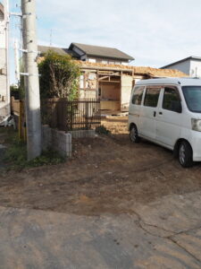 更地となったお稲荷さん（伊勢市一之木3丁目）