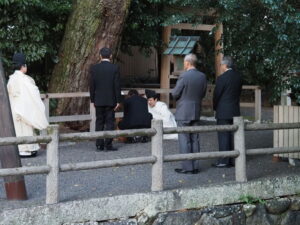 御食神社（豊受大神宮 摂社）での手水