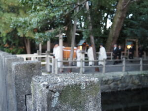 御食神社から八幡社への参進（伊勢市神社港）