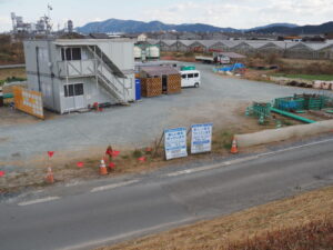 工事看板が2面になっていた宮川橋架け替え工事現場