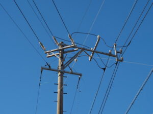 見上げてしまう電柱の個性