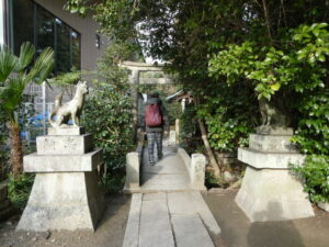 末社への参道（木嶋坐天照御魂神社）