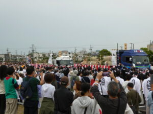 桑名住吉浦で合流した裏木曽(中津川市)および木曽(上松町)からの御樋代木
