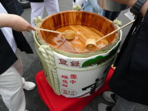 御樋代木の引継ぎ式会場(桑名 住吉浦)