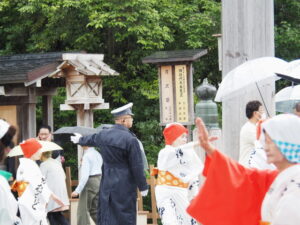 御樋代木の奉迎会場(内宮 宇治橋前)
