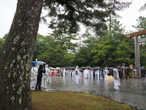 御樋代木の到着(内宮 宇治橋前)