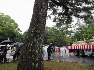 御樋代木の奉迎式典(内宮)