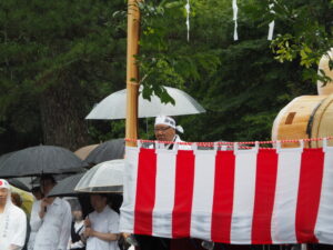 御樋代木の奉迎式典(内宮)