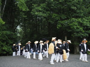 風日祈宮橋付近までの御樋代木の奉曳(内宮)