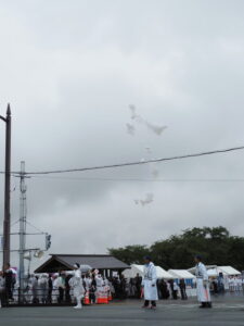 御樋代木、度会橋到着の祝砲(花火)