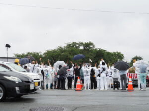 御樋代木の奉迎式典(度会橋東詰広場)