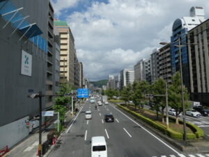 尚徳横断歩道橋（五条通）から望む清水寺方向