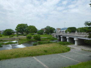賀茂川の左岸（出雲路橋〜北大路橋）
