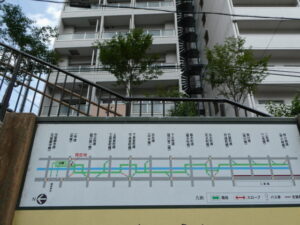 堀川に架かる橋の配置図