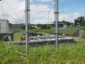 高野浄水場から続く導水管