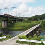 雲出川に架かる石橋の潜水橋（沈下橋）