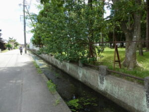 一身田寺内町の北側にある古い環濠