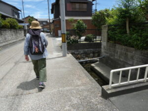 一身田寺内町の北側にある古い環濠