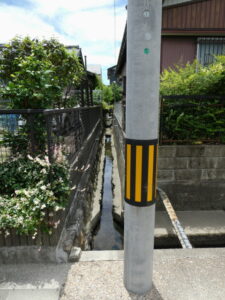 一身田寺内町の北側にある古い環濠