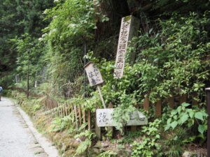 奥之院の参道にて(室生寺)