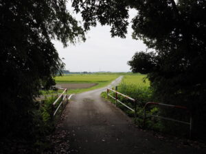 雲出井用水に架かる橋にて（津市牧町）