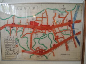 伊勢市内の火災消失区域地図（第46回空襲展）