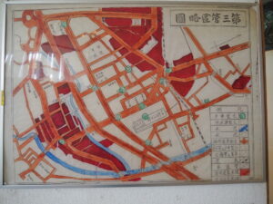 伊勢市内の火災消失区域地図（第46回空襲展）
