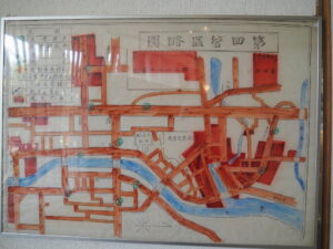 伊勢市内の火災消失区域地図（第46回空襲展）