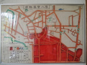 伊勢市内の火災消失区域地図（第46回空襲展）