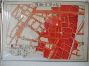 伊勢市内の火災消失区域地図（第46回空襲展）