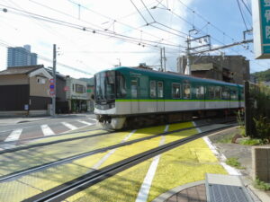上栄町4号踏切付近(京阪電気鉄道京津線)