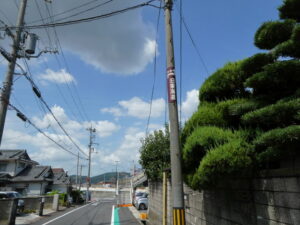 国道1号に架かる歩道橋付近(旧東海道)