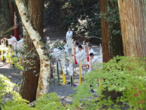 御船代祭を前にした宮山祭場（内宮）