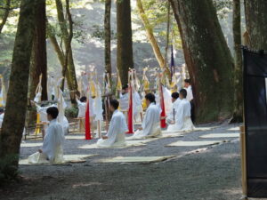 御船代祭を前にした宮山祭場（内宮）