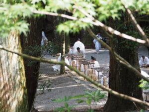 御船代祭を終えた宮山祭場（内宮）