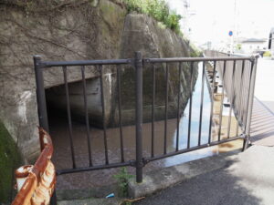豊川と清川の合流点（伊勢市吹上）